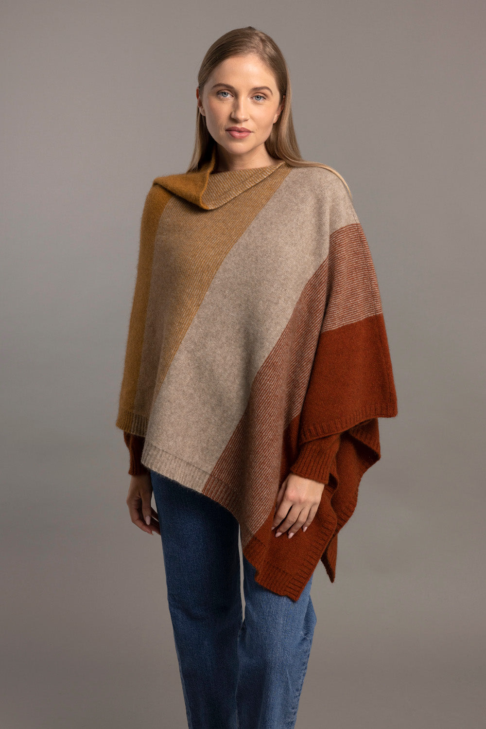 Harvest Possum Merino Ombre Poncho