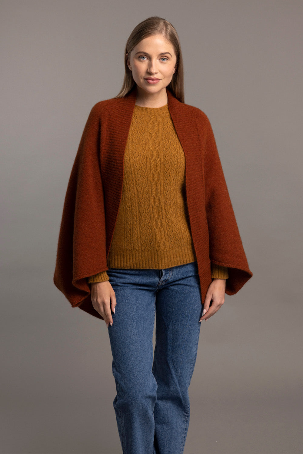 Spice Possum Merino Shrug Cardigan