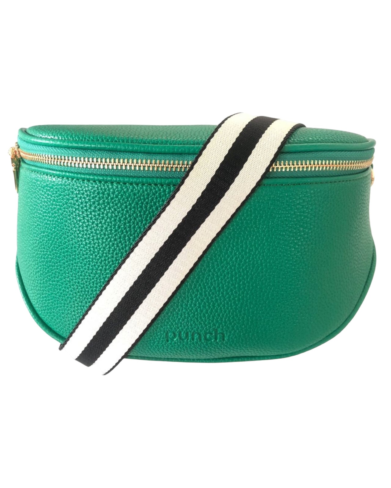 Green Vegan Leather Sling Crossbody Bag