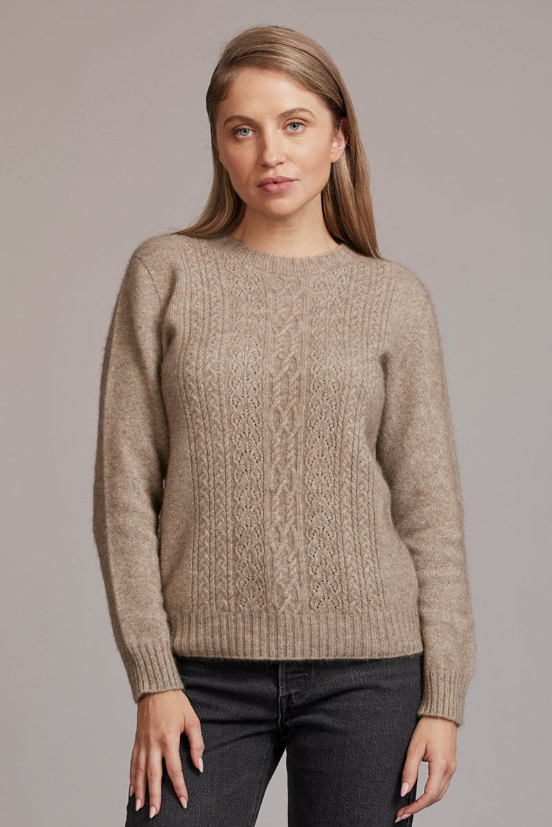 Mocha - Possum Merino Crew Jumper