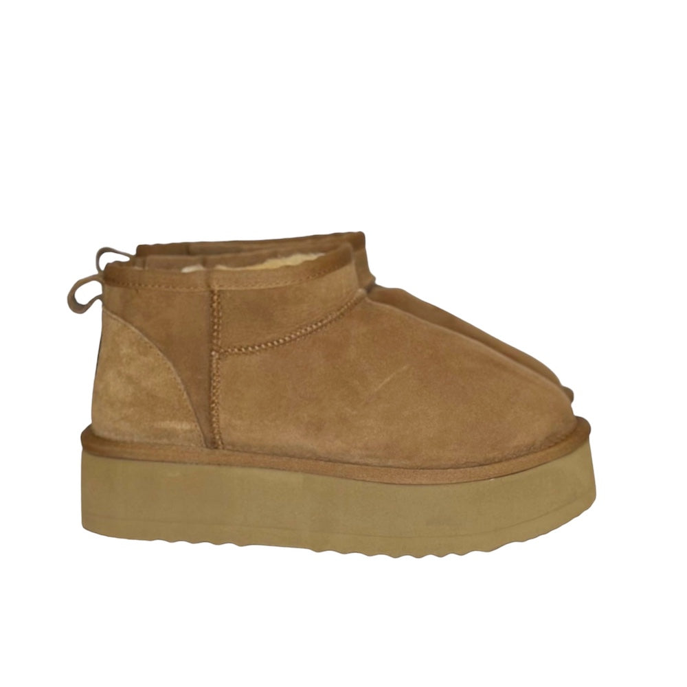 Ladies Chestnut Ultra Mini Platform UGG Boot