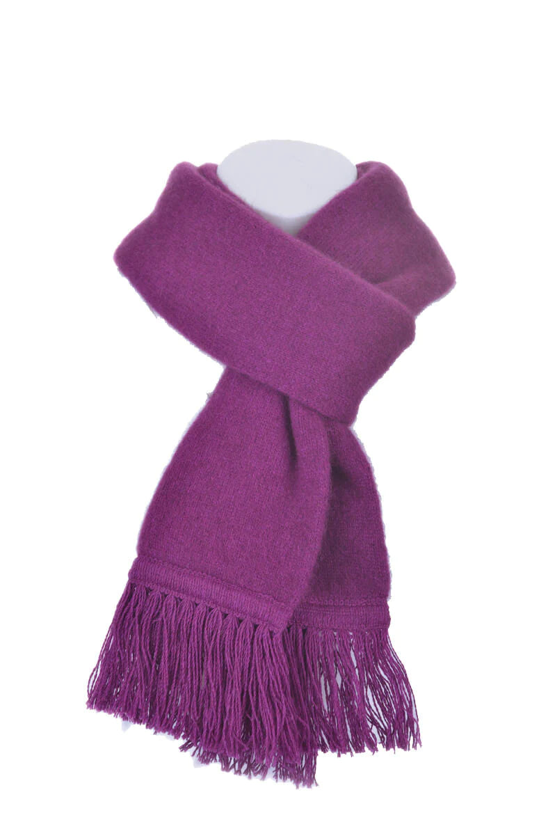 Berry Possum Merino Silk Plain Tubular Scarf