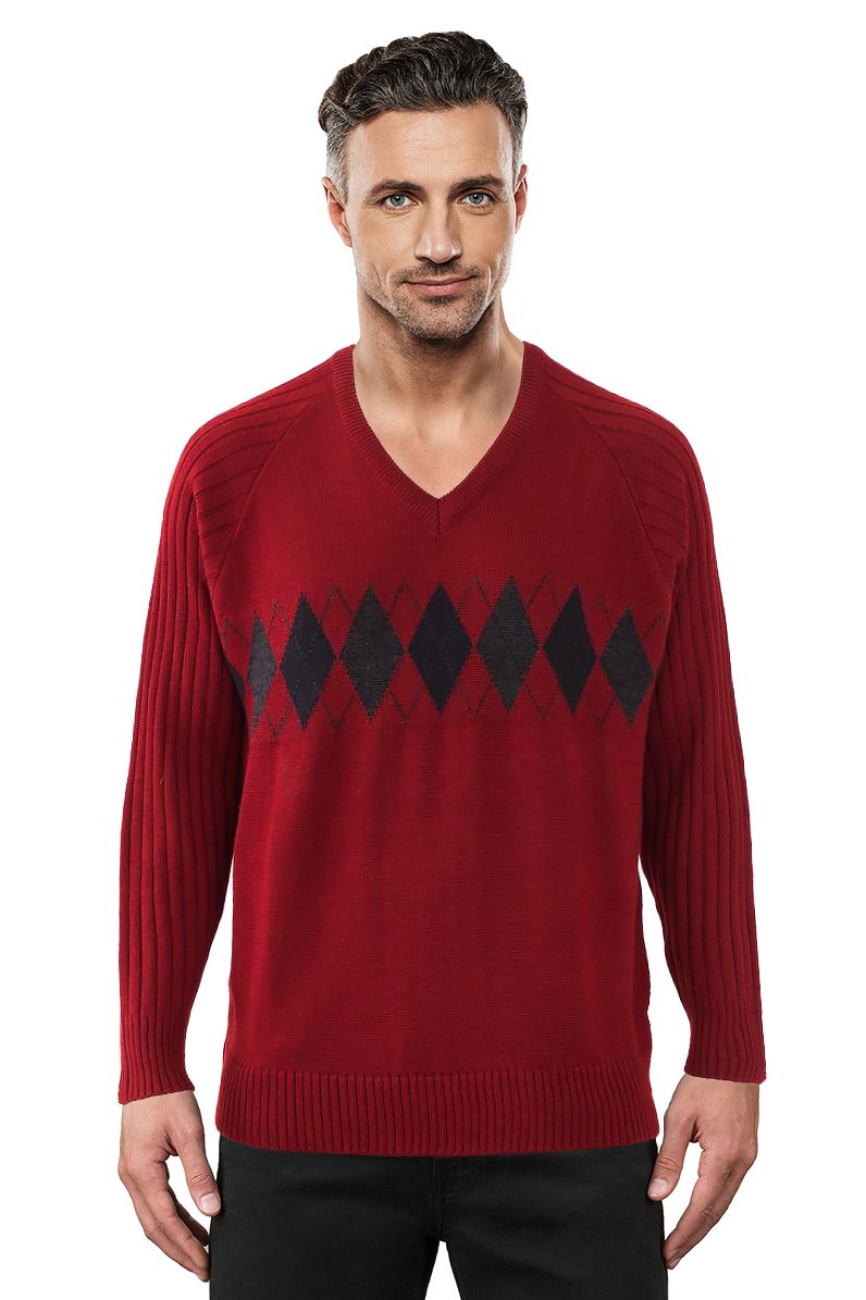 9333 Red - Tradewinds By Ansett Ansett Plain Knitwear