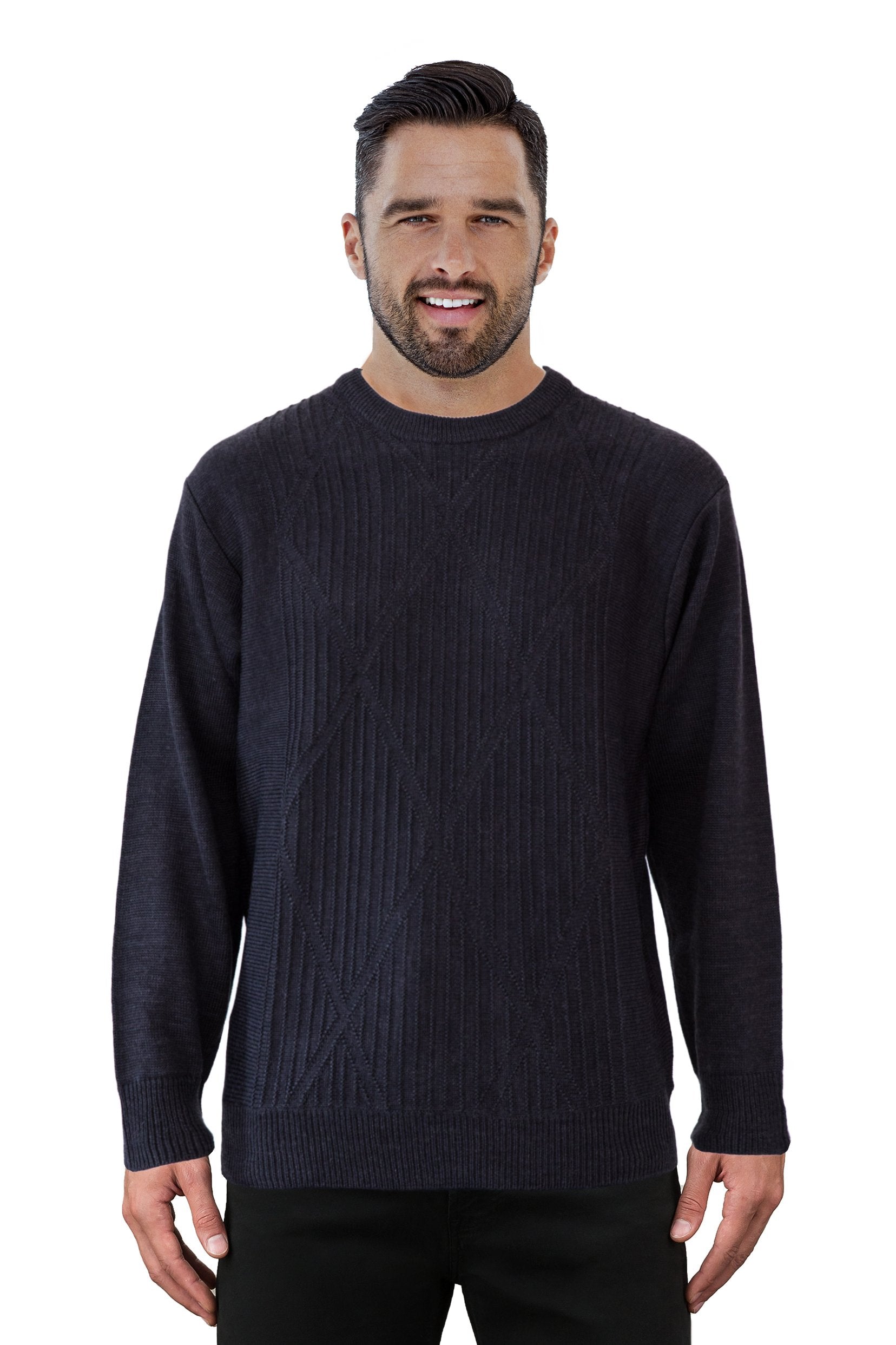 9422 Charcoal - Tradewinds By Ansett Ansett Plain Knitwear