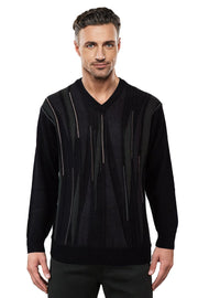 9573 Black V - Tradewinds By Ansett Ansett Plain Knitwear