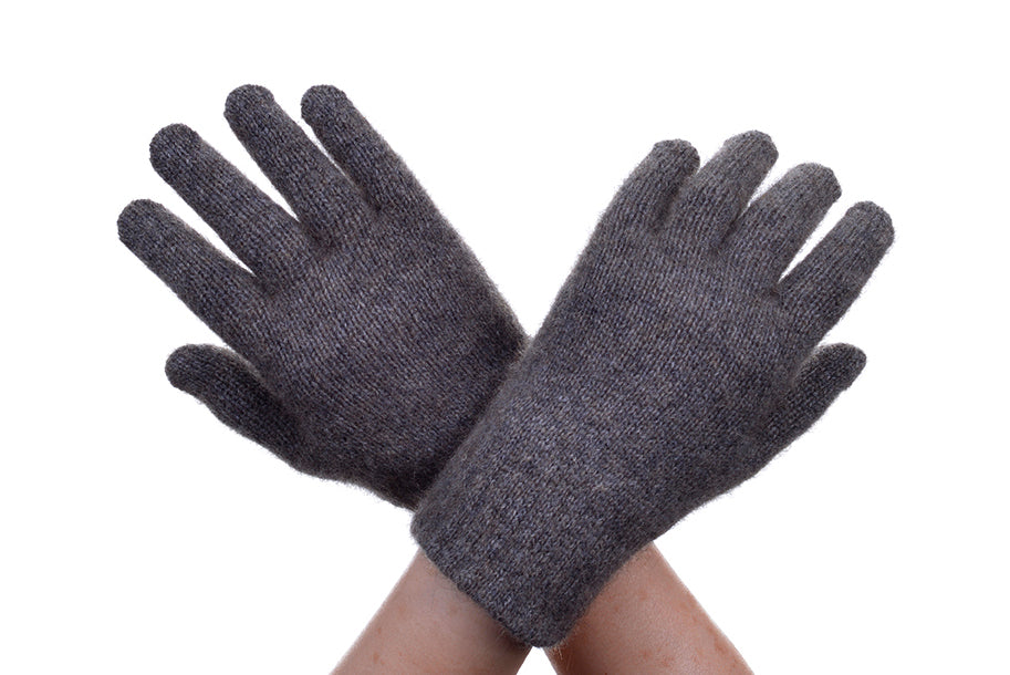 Bark Possum Merino and Silk Full Finger Gloves