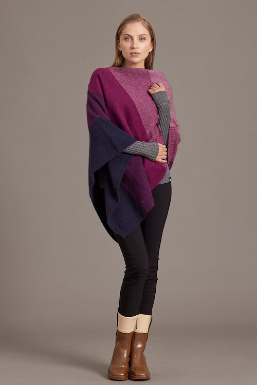 Berry McDonald Possum Merino Ombre Poncho