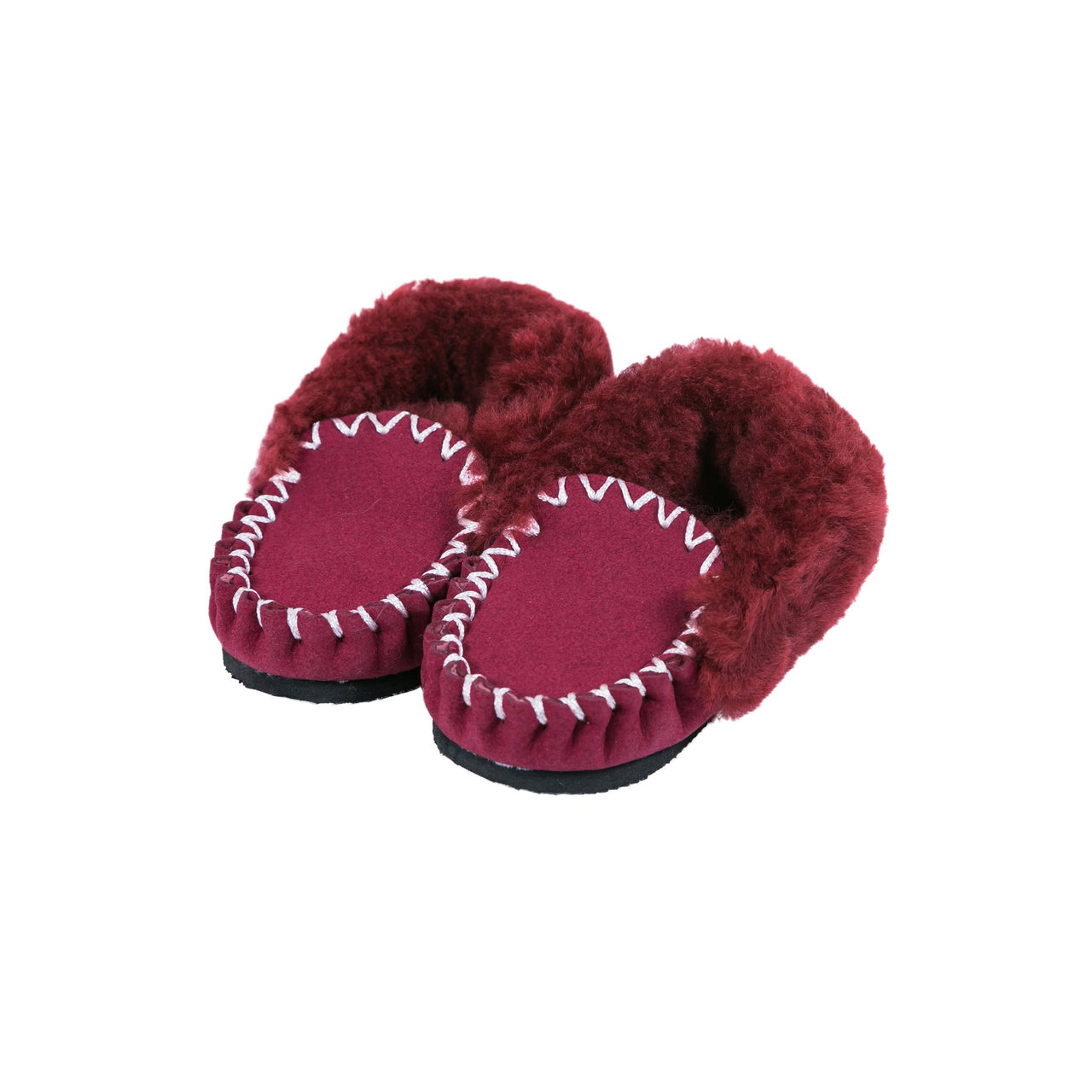 Ladies Burgundy Sheepskin Moccasins Ugg Boots