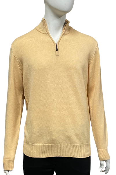 Ansett Yellow Half Zip Cashmere Merino Wool Jumper