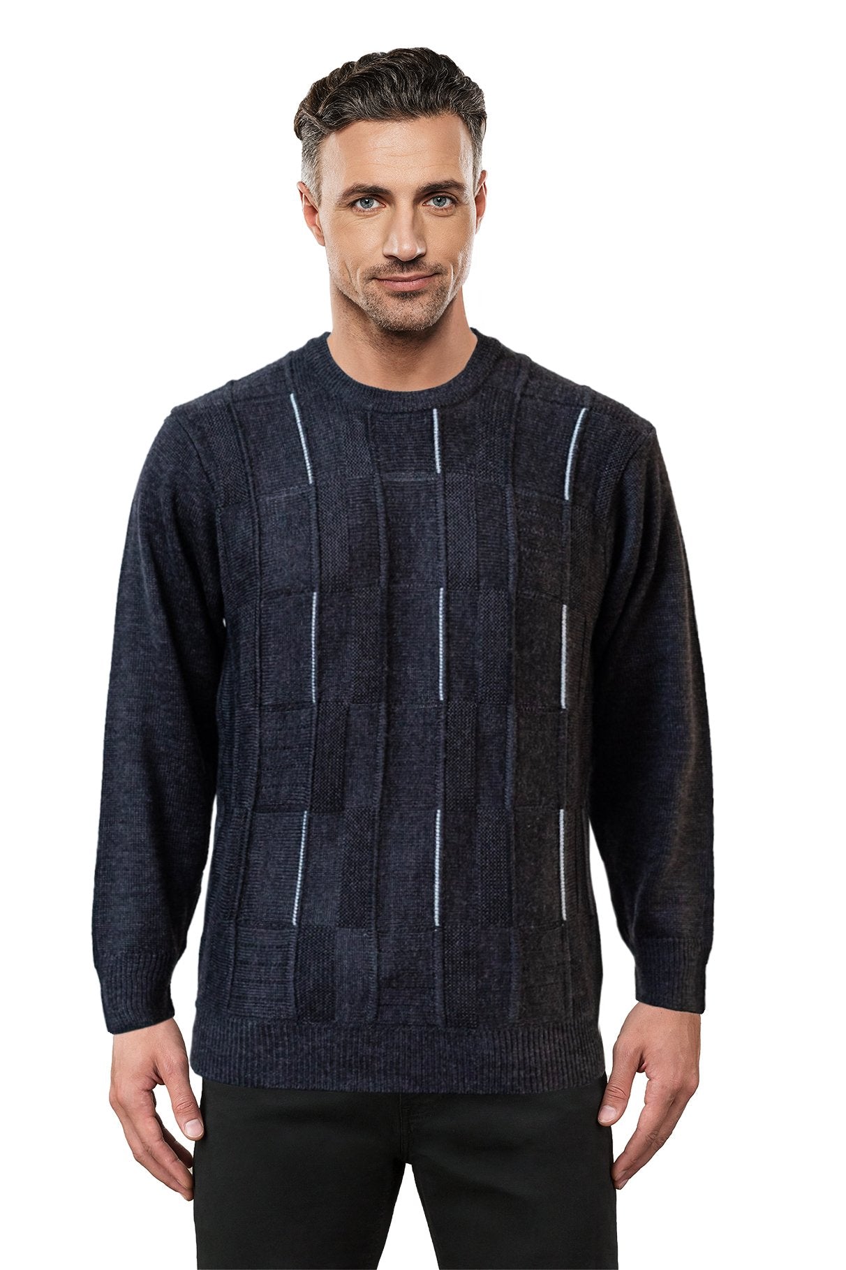 9252 Charcoal Crew - Tradewinds By Ansett Ansett Plain Knitwear