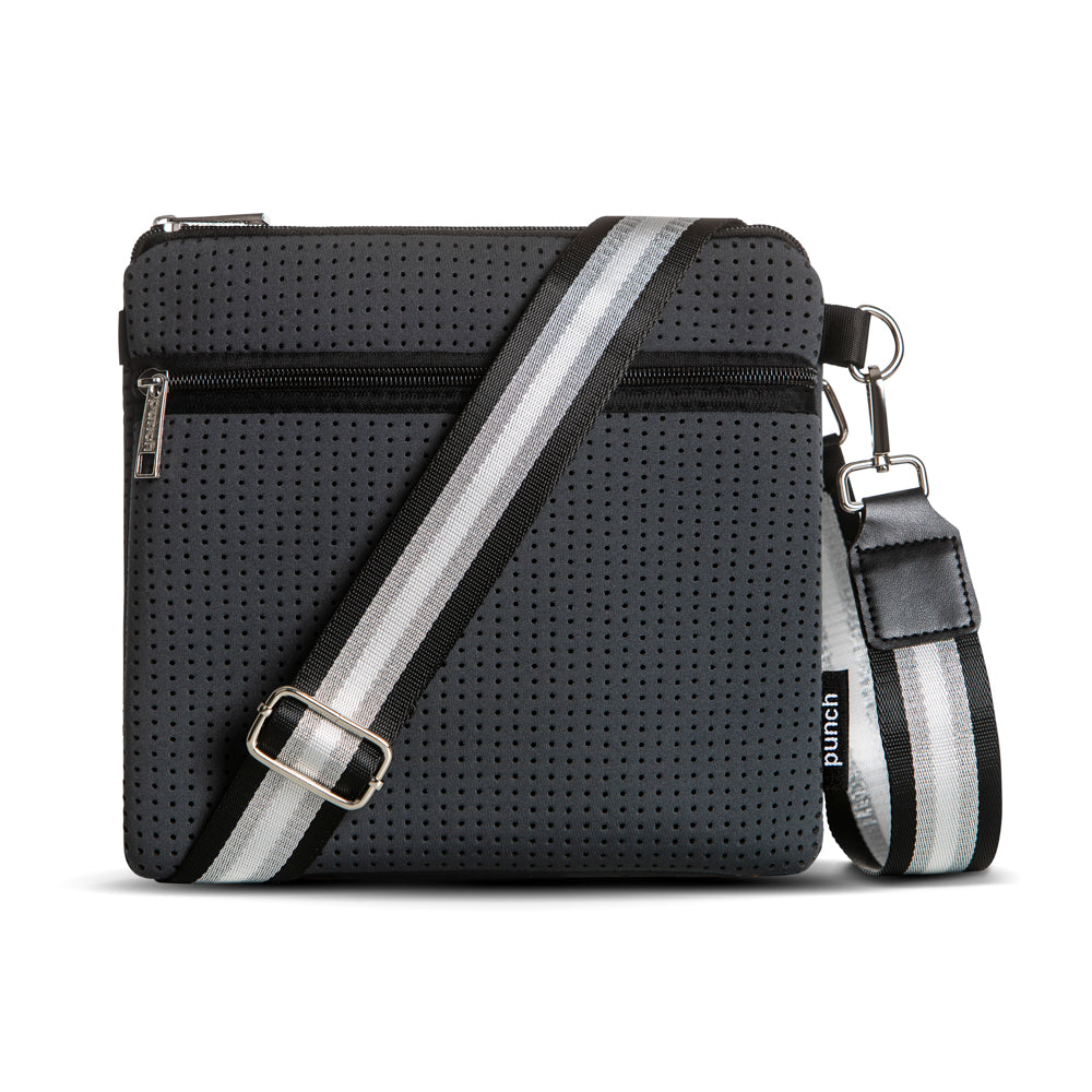 Charcoal Neoprene Flat Walker Bag