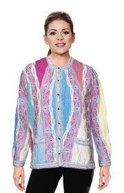 Mati - Pastal Ladies Long Cardigan Geccu 3D Multi Colour