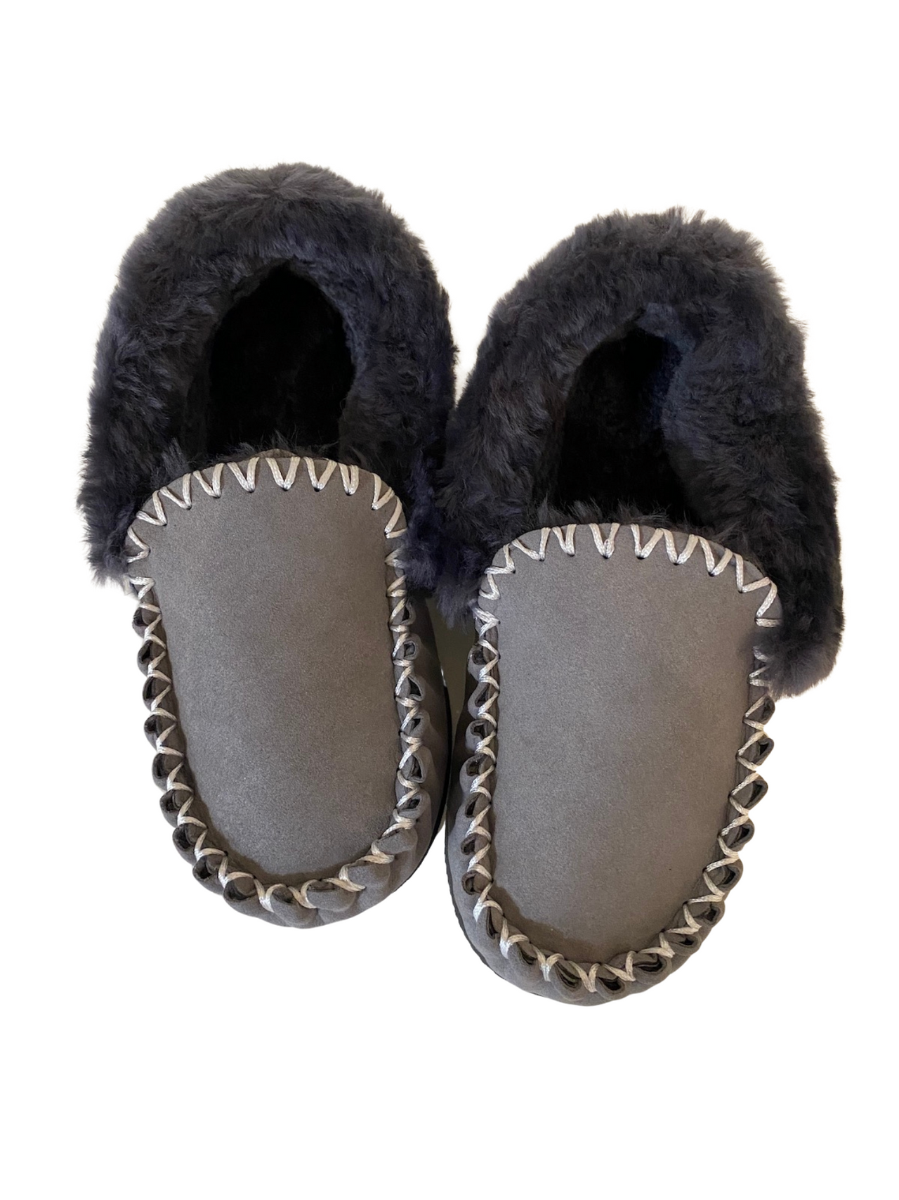 Mens Grey Sheepskin Moccasins Ugg Boots