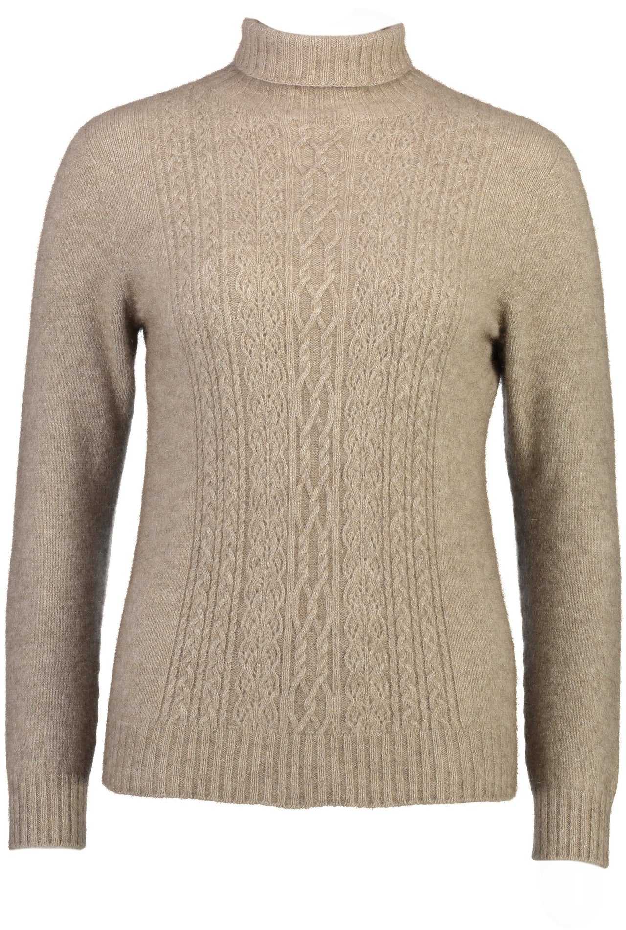 Mocha - Possum Fur Polo Neck Jumper Possum Merino