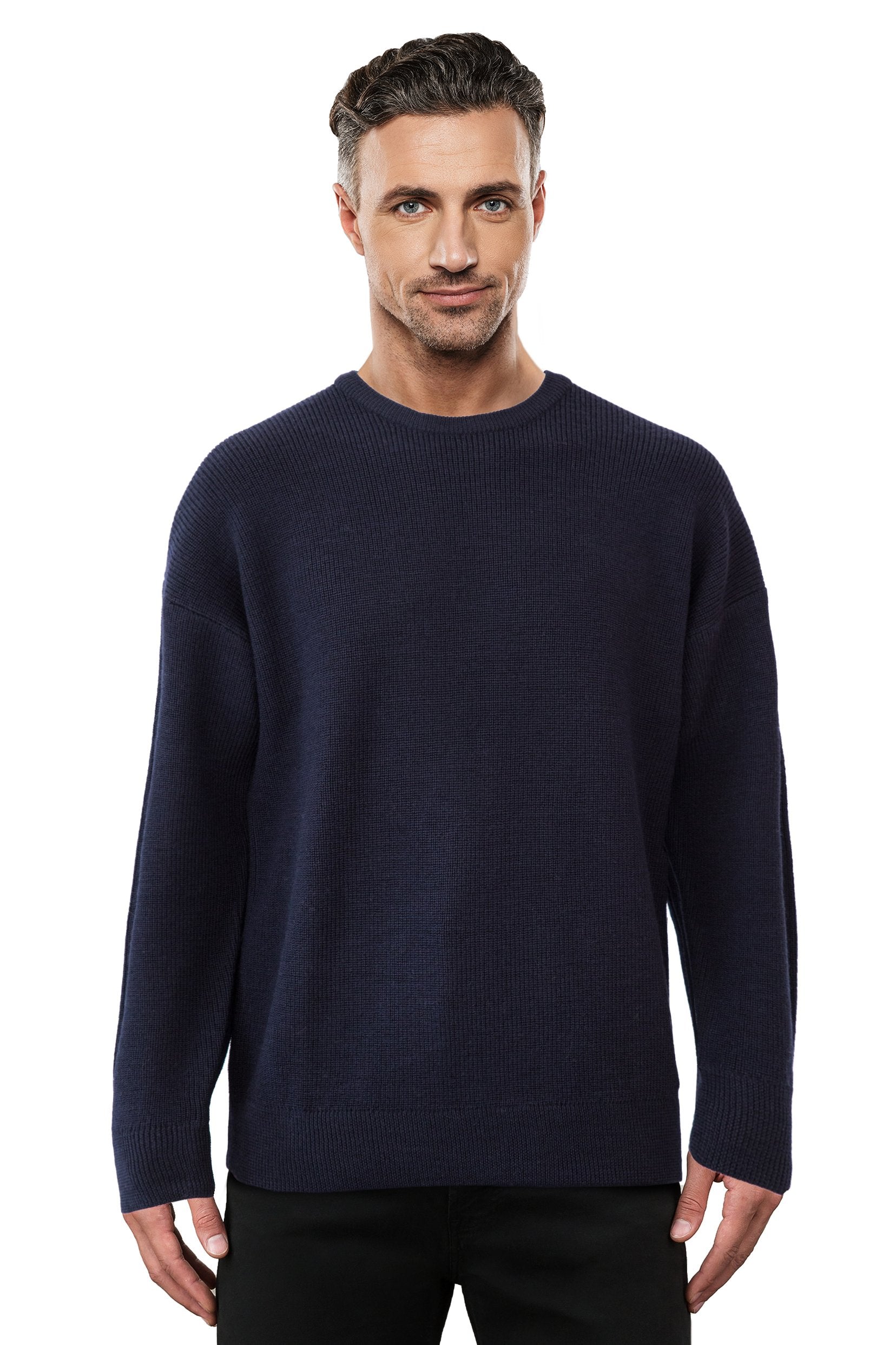 Navy Fisherman Rib - Tradewinds By Ansett Ansett Plain Knitwear