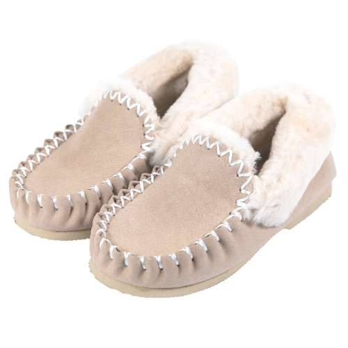 Ladies Sand Sheepskin Moccasins