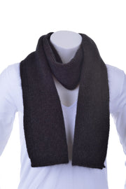 Charcoal Fine Rib Possum Fur Scarf Possum Accessories