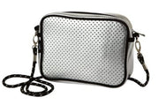 Rectangle Shoulder Bag - Silver Neoprene